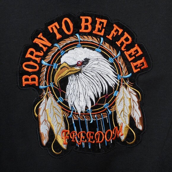 New Large Iron-On Patch – BORN TO BE FREE - Picture 2 of 3